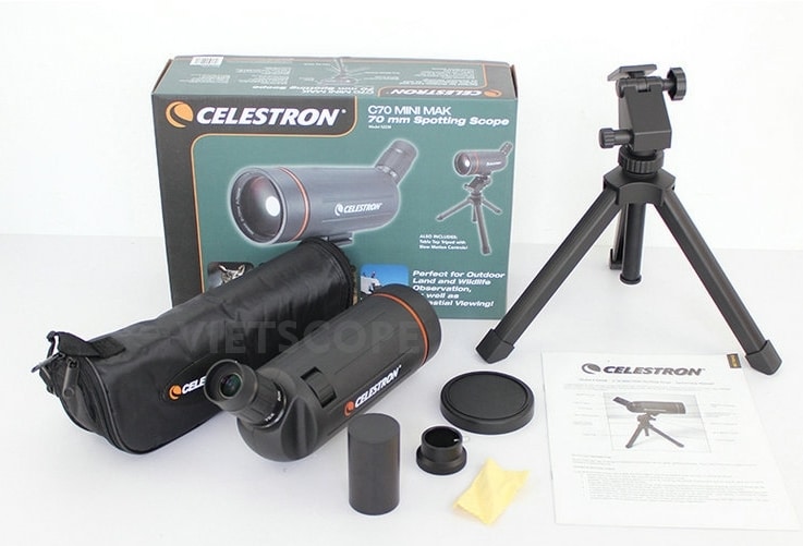 Bộ sản phẩm kính thiên văn Celestron C70 Mini Mak Spotting scope